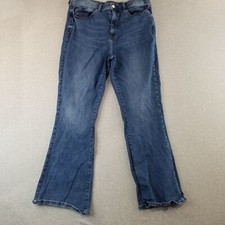 Lucky Brand Jeans Womens Sz 16/33 VTG High Rise Flare Stevie 98 Cotton Dark Wash