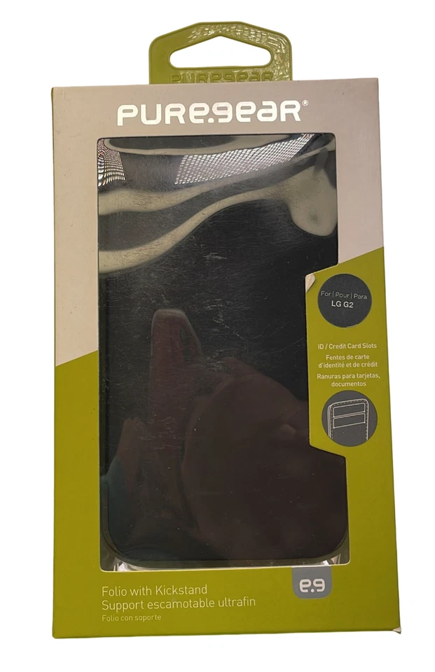 PureGear Folio with Kickstand Case for LG G2, Black - Image 2 of 4