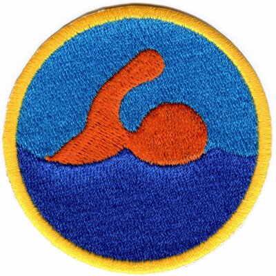 Swimming  Merit Badge Embroidered Iron-on Patch