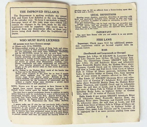 1951 New York Fish And Game Syllabus Guide Pamphlet - Picture 2 of 4