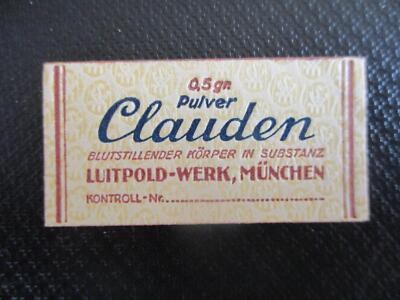(12415) Reklamemarke - Clauden Pulver, Luitpold-Werk München