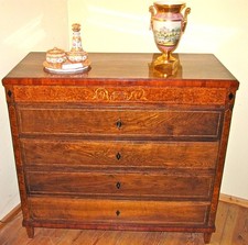 Große Empire Herrenkommode, Norddeutsch um 1810, mit Geheimfach