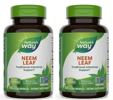 Nature's Way Neem Leaf 950mg 2X100 Caps AYURVEDIC INTESTINAL HERB