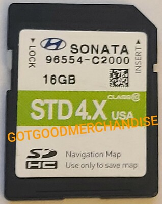 2015 2016 HYUNDAI SONATA NAVIGATION GPS SD CARD MAP DATA 4.X USA 96554-C2000 OEM