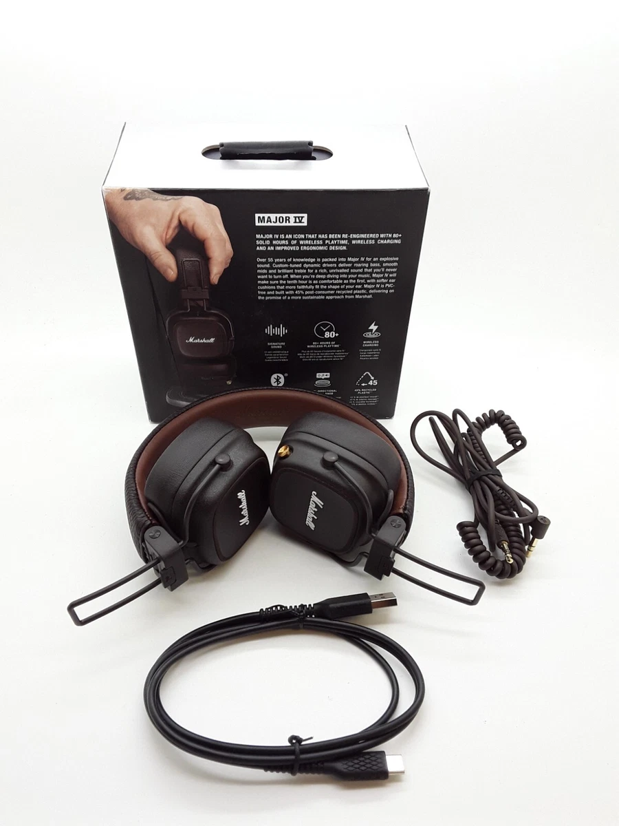 Marshall Major IV - Bluetooth Wireless Foldable Earphones - Brown