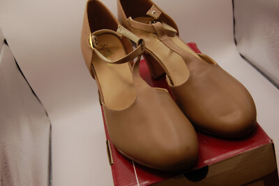 NIB So Danca Clarice CH56 2.5'' Heel T-Strap Character Shoe Leather Sole 9.5 L M