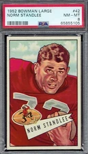 1952 Bowman Large 42 Norm Standlee.  PSA 8 NMMT w/ bold image.  (TX5105).