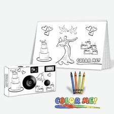 Color-My-Cam, Wedding Favor for kids, child Disposable camera, kids favor