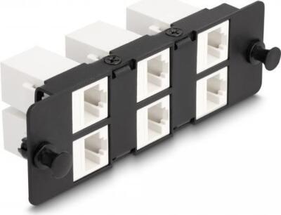 Delock Keystone Adapter Panel 6 Port schwarz