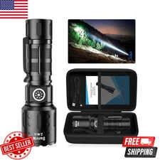 Powerful Rechargeable Flashlight 20000 Lumens LED Waterproof 6 Modes Long Range