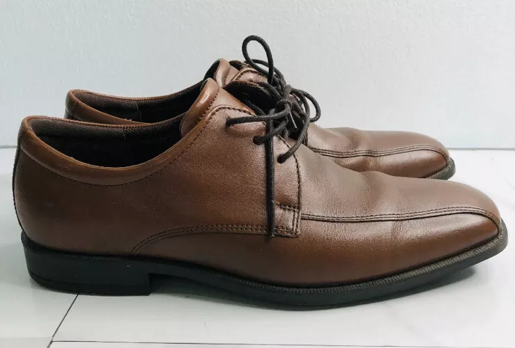Mens Ecco Helsinki Oxfords Brown Leather LaceUp Comfort Dress