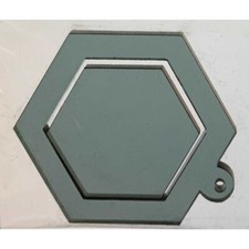 Hexagon Transparent Black Handmade Acrylic Frame -with hole for jewelry-