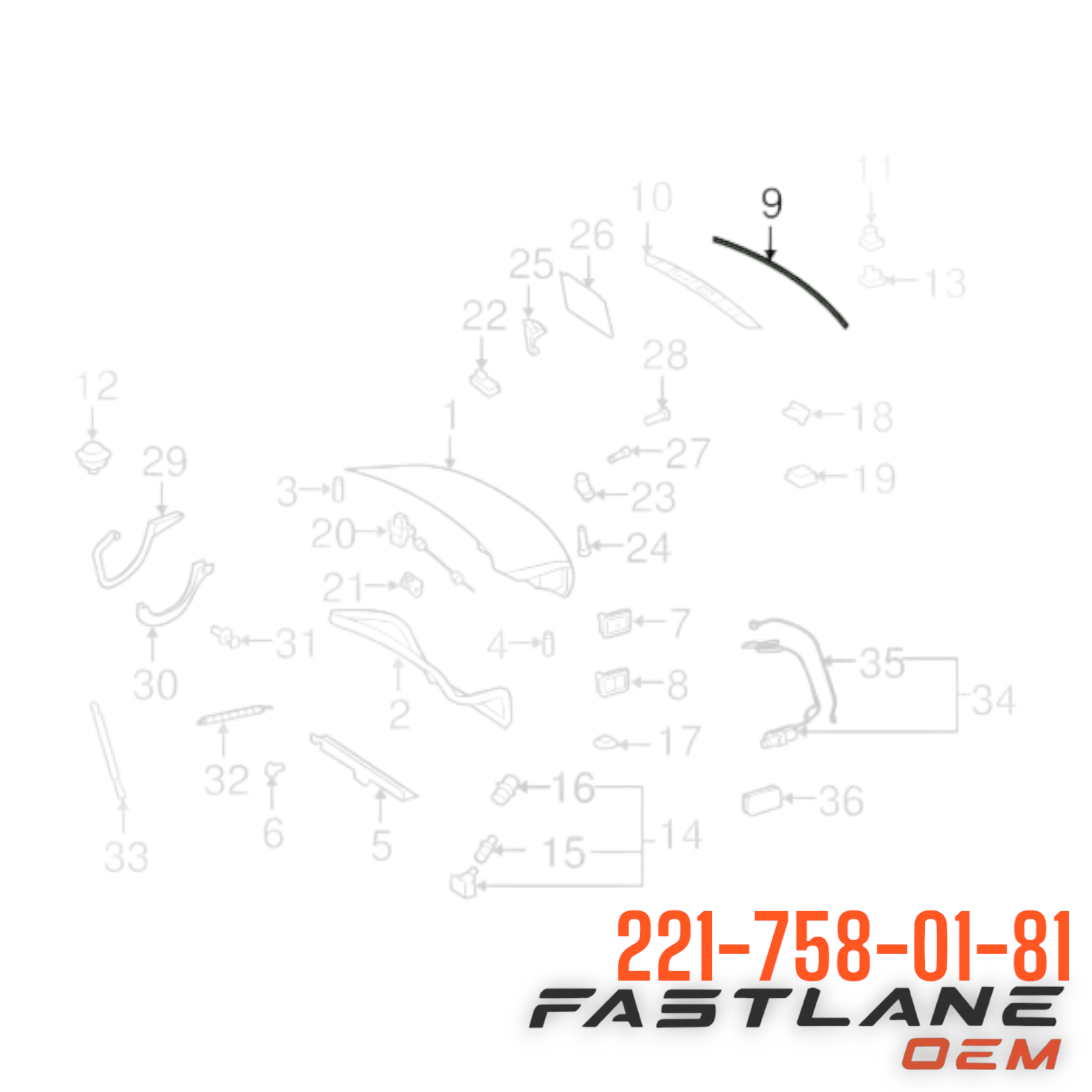 2007-2013 MERCEDES-BENZ S 350/400/550/600 RR LID MOULDING NEW OEM 221 ...