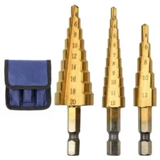 Hexagonal Handle Titanium Plated Ladder Drill Tower Drill Bit Set 3-12/4-12/4-20