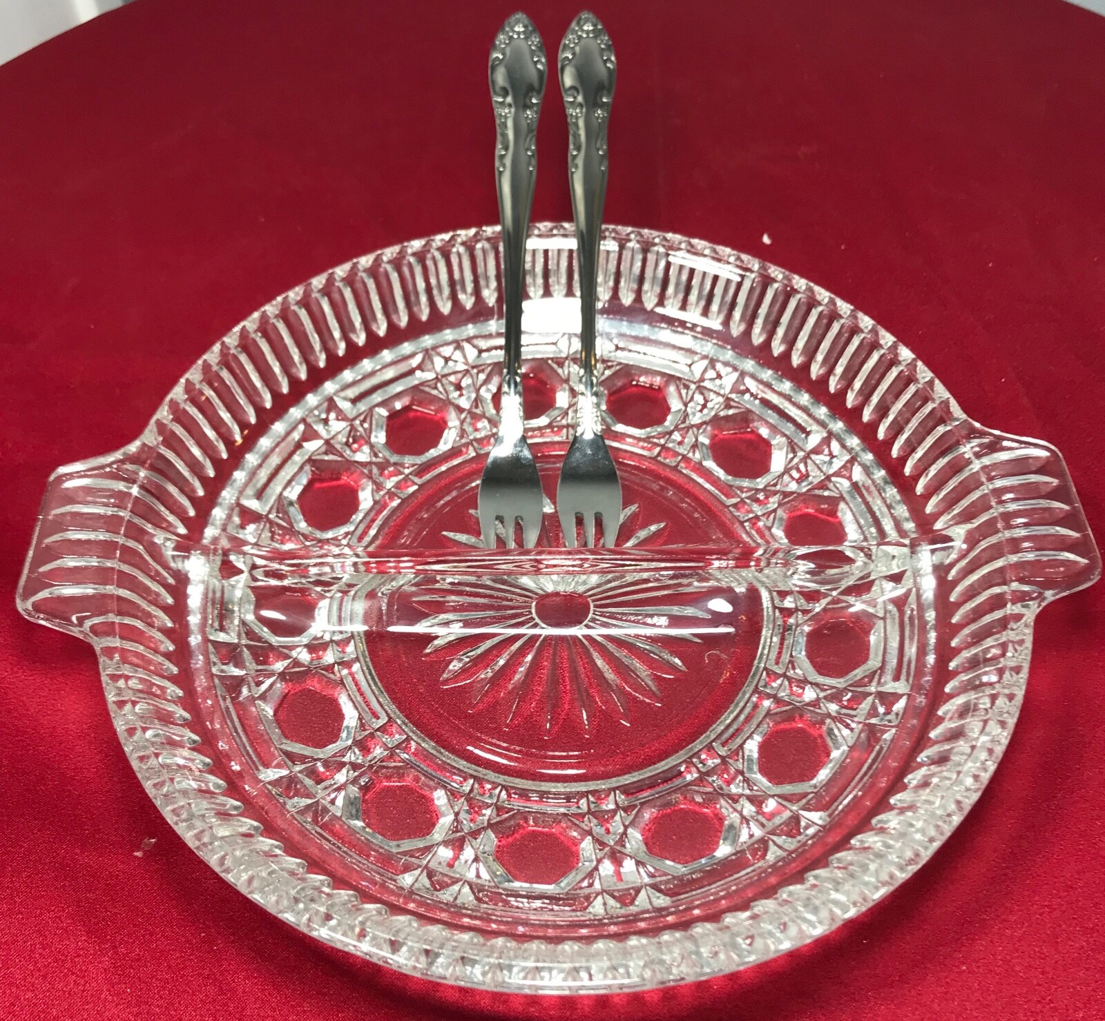 Vintage Royal Brighton Indiana Glass Divided Relish Plate & Servers NEW