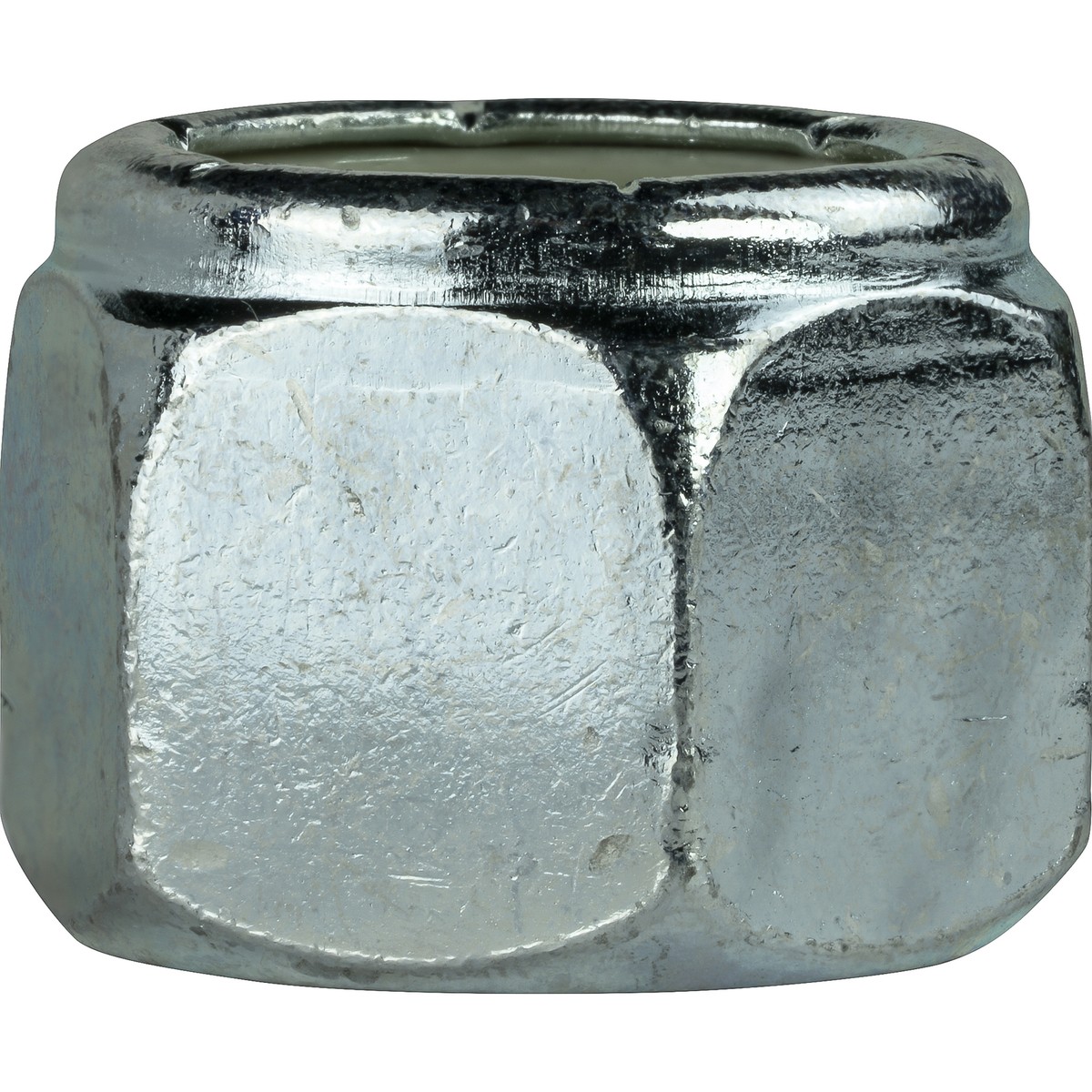 Fastenere 100-Pack 10-24 Nylon Insert Lock Nuts - Grade 2, Zinc Plated Steel, Vibration Resistant Hex Nuts