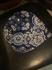 Mechaly Blue Extra Large Unisex Paisley Cotton Bandanas