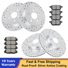 Front Rear Rotors Disc Brake Pads Fit 2009-19 Toyota Corolla Matrix Pontiac Vibe