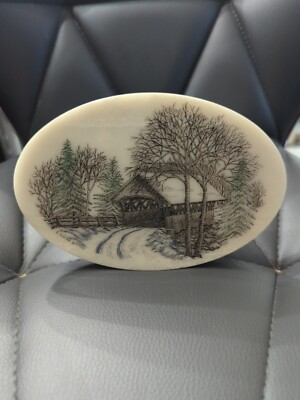 Covered Bridge, Marked  Authentic Handcraft from Tennessee  Engraved Plaque