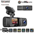 FHD Dual Dash Cam 1080P Front+Inside Car Camera Driving Recorder Night Vision