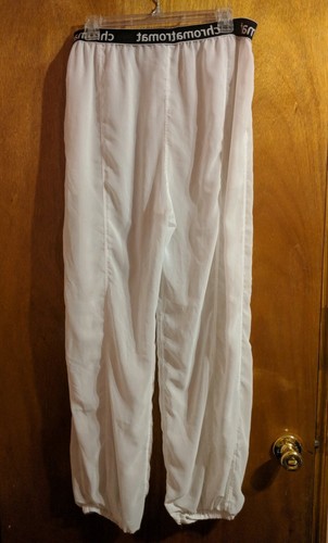 Chromat Pants L White Black Chiffon Sheer Jumper Sporty Chic - Picture 5 of 6