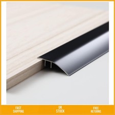 Sleek Aluminum Floor Transition Strip Ramp Matte Black 0.9m x 43mm