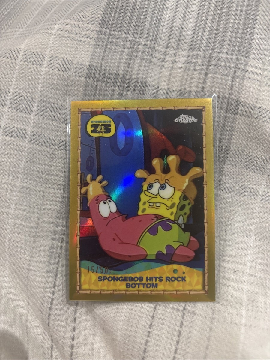 Topps Chrome SpongeBob Squarepants, SpongeBob Hits Rock Bottom GOLD /50