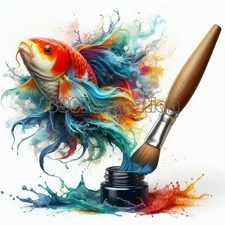 Digital Image Picture Photo Wallpaper Background Desktop Art Fish Painting #A252