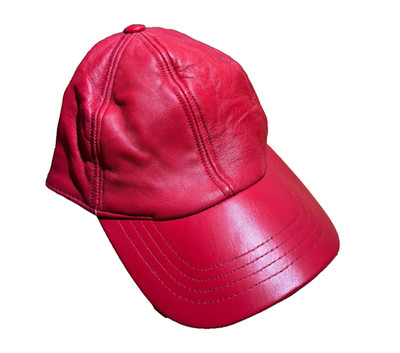 LEDER-CAP CAP in ROT, MR. RIEGILLIO, Neu und ungetragen! Baseballkappe Kappe