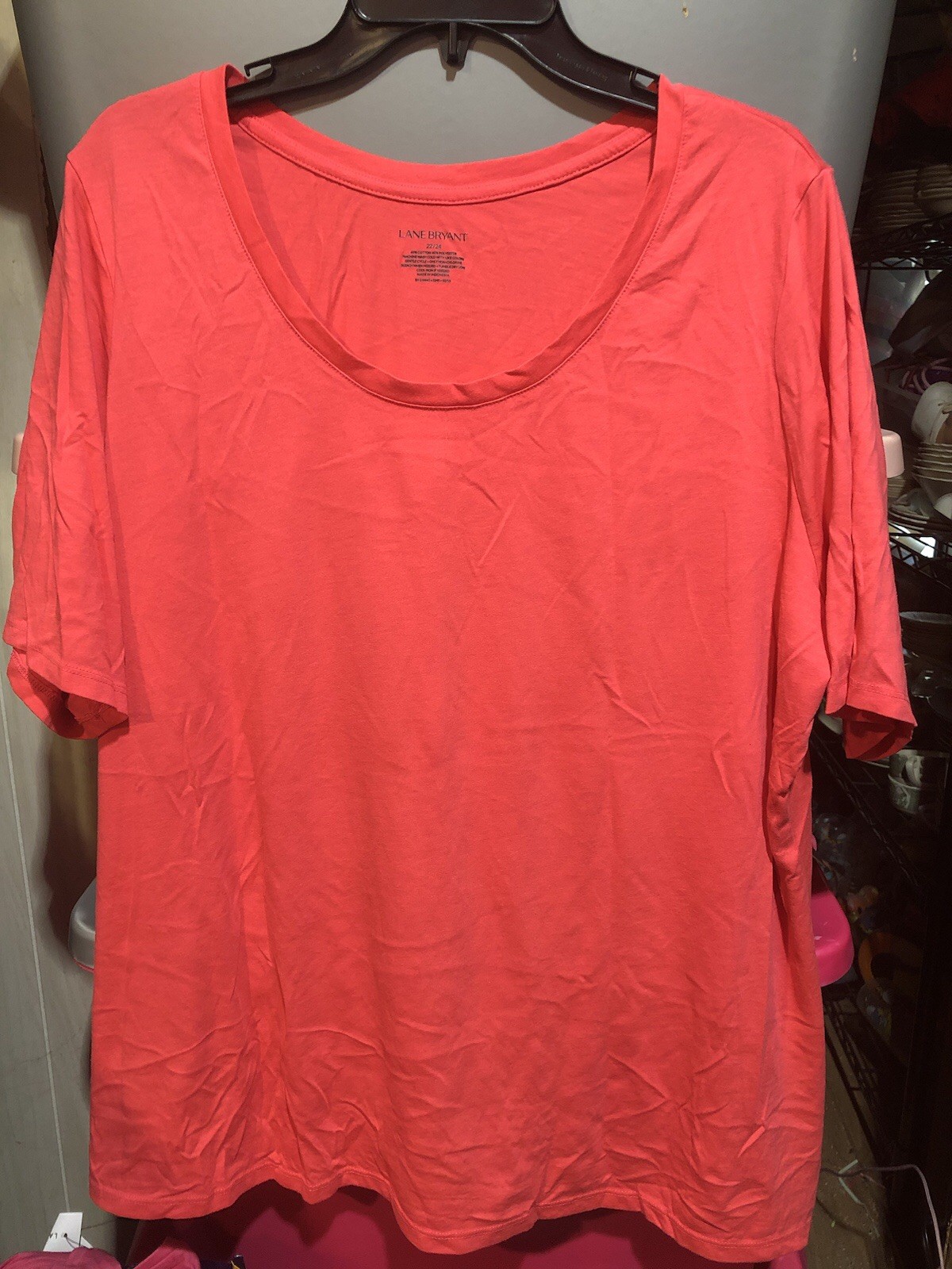 Lane Bryant Coral Color Perfect Sleeve T-shirt Size 22/24