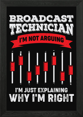 Broadcast Technician Framed Wall Art Poster Canvas Print Picture