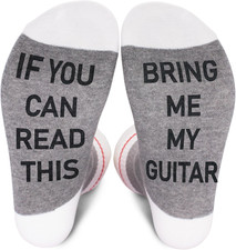 Funny Socks If You Can Read This, Novelty Gifts for Women Men, Red and White Str