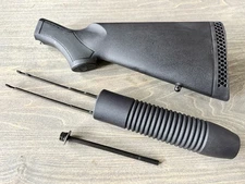 MOSSBERG 500 590 MAV CHECKERED POLYMER STOCK BOLT CORNCOB PINNED FOREND / NEW 12