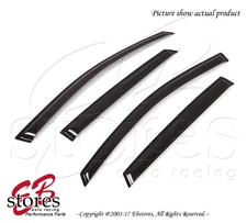 For Toyota Venza 2009-2017 Outside-Mounted Dark Smoke JDM Window Visors 4pcs