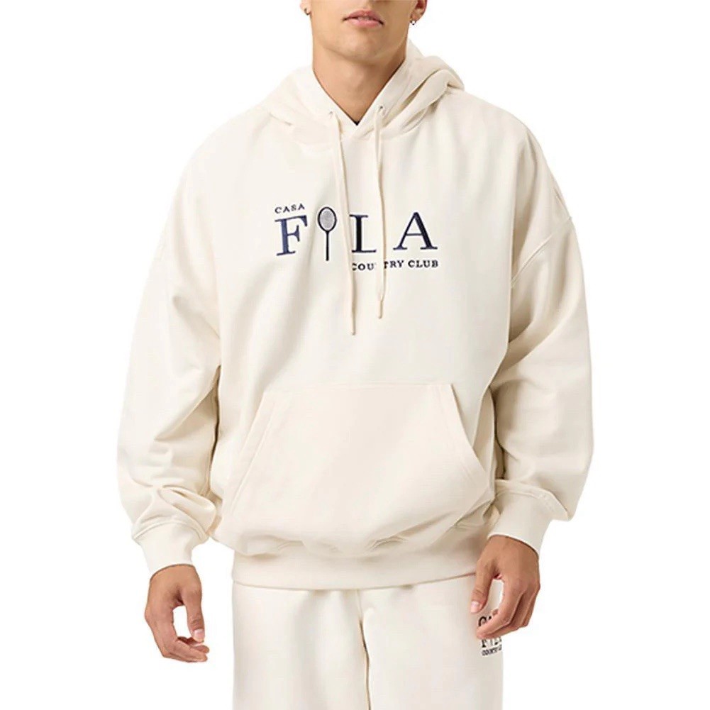 Felpa con cappuccio Fila uomo Country Club tennis beige
