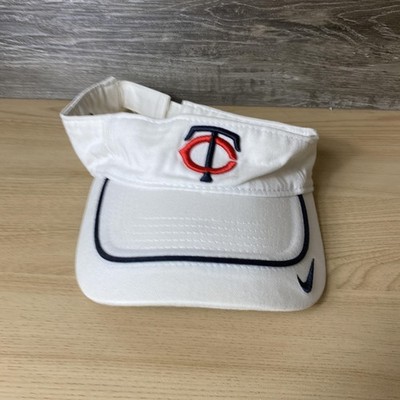 Minnesota Twins Hat Visor Strap Back White Navy MLB Baseball Nike Mens