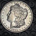 1889 o morgan silver dollar With Rainbow Toning On Back