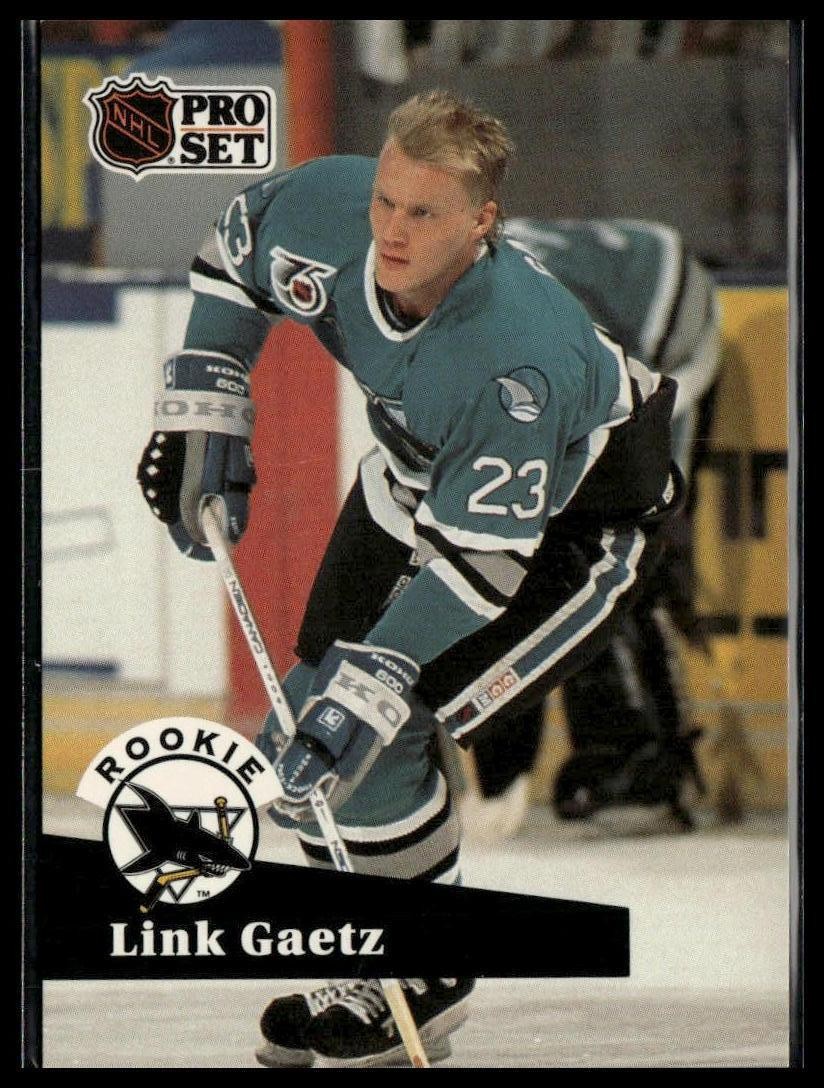 1991-92 Pro Set #561 Link Gaetz San Jose Sharks