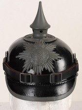 ALEMÁN PICKELHAUBES Imperial, Infantería Sajona original alistado modelo para hombre 1915.
