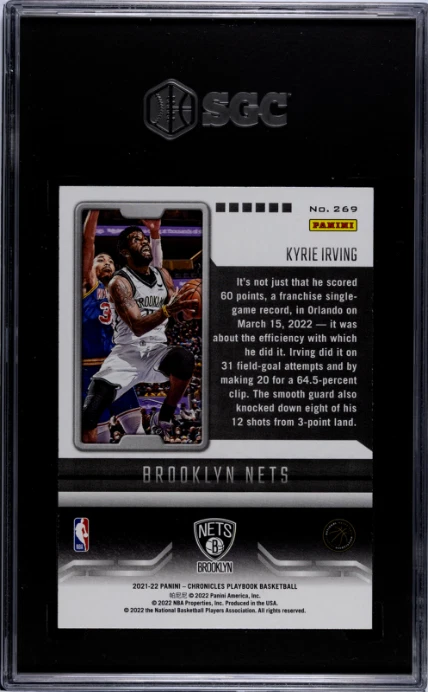 2021-22 Panini Chronicles #269 Kyrie Irving Playbook Pink SGC 10 - Image 2 of 2