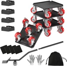 Heavy Duty 1500LBS Furniture Dolly & Movers with 5X 360° Wheels - Carbon Steel P