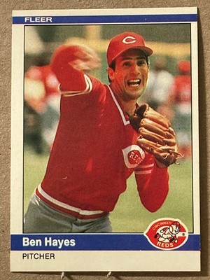 BEN HAYES  P,  Cincinnati Reds,  1984 Fleer,  #470