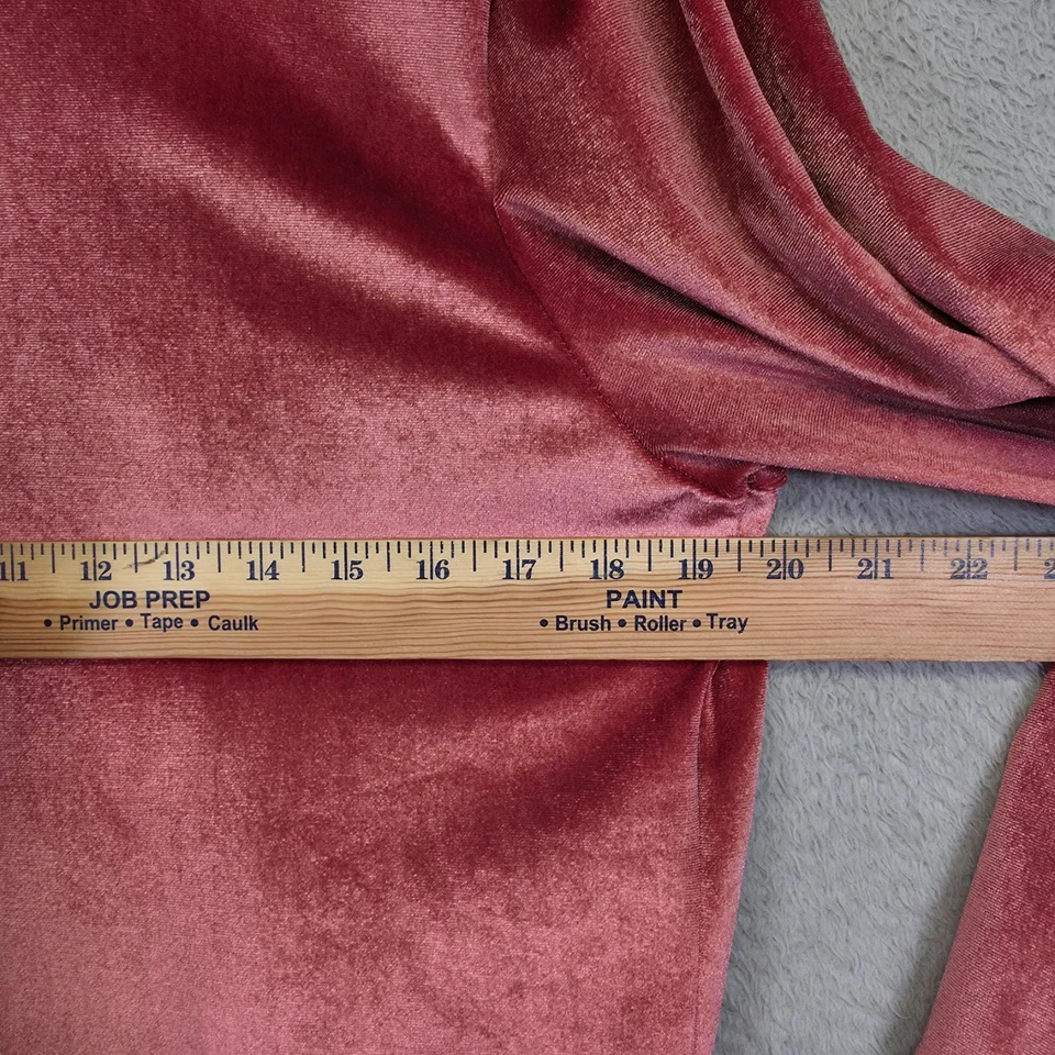 粉红色天鹅绒掸子开衫女式 M 开放舒适柔软长款外套奇思戈特 — 第 4/4 张图片