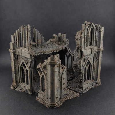 Ruined Imperium Hab Unit #2  Gothic 28mm Warhammer 40K Terrain Grimdark