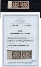 Danzig 88P3 PROBEDRUCKPAAR ** MNH POSTFRISCH BPP ATTEST 600EUR (GA5475