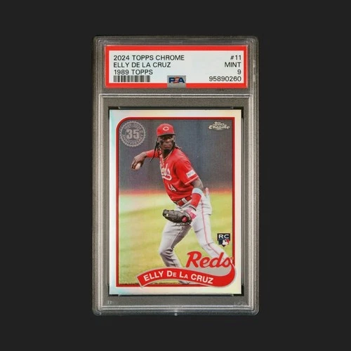 Elly De La Cruz 2024 Topps Chrome 1989 Topps Baseball #89CB-11 Rookie PSA 9 Reds