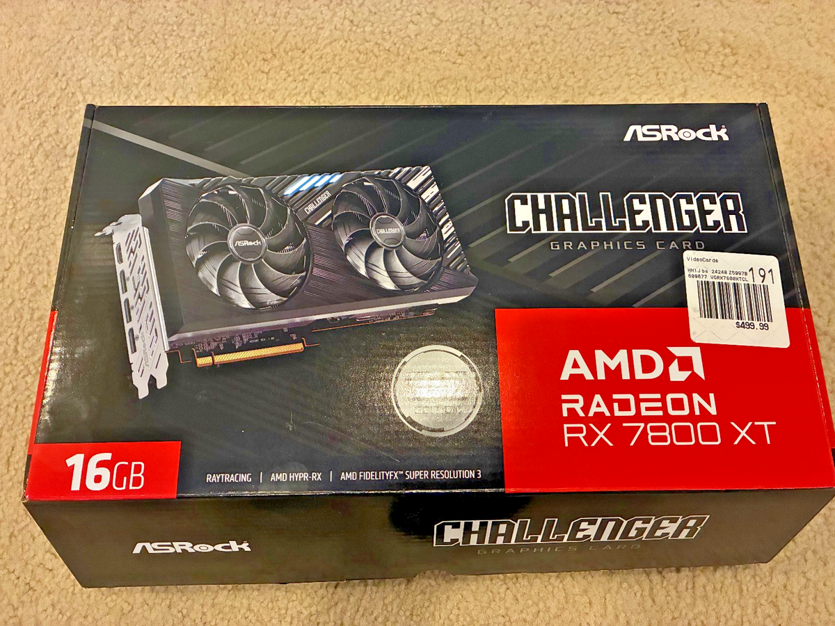 ASROCK AMD Radeon RX 7800 XT Challenger 16GB Graphic Card - USED