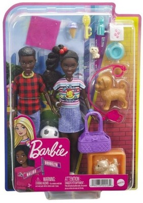 Barbie It Takes Two Doll Set Jackson Jayla 3 Puppies Accessories