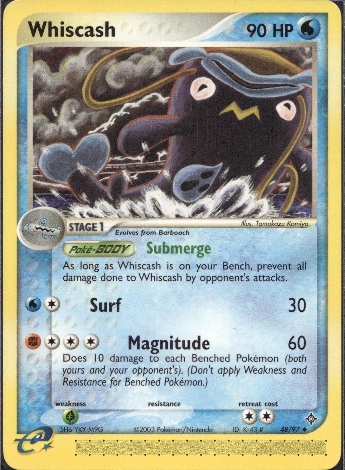 Whiscash Uncommon EX Dragon 48/97 NM