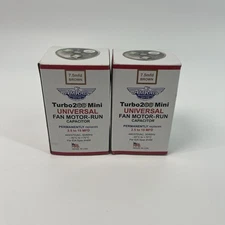 2- AMRAD TURBO200-MINI-IM 2.5MFD-15MFD UNIVERSAL REPLACEMENT MOTOR RUN CAPACITOR